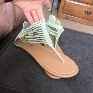 Mint green sandals!